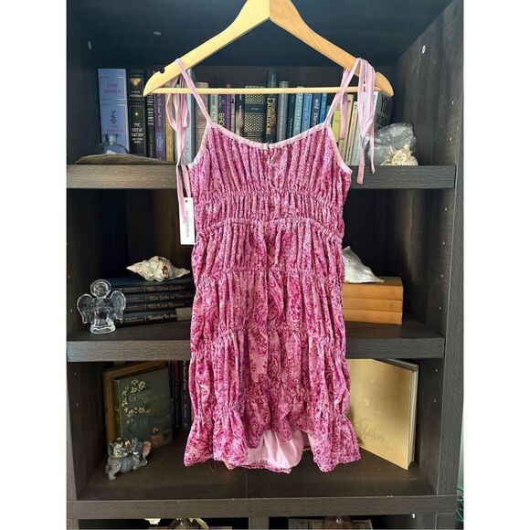 NWT For Love & Lemons Felicity Pink Mini Dress Size XS - Picture 5 of 9